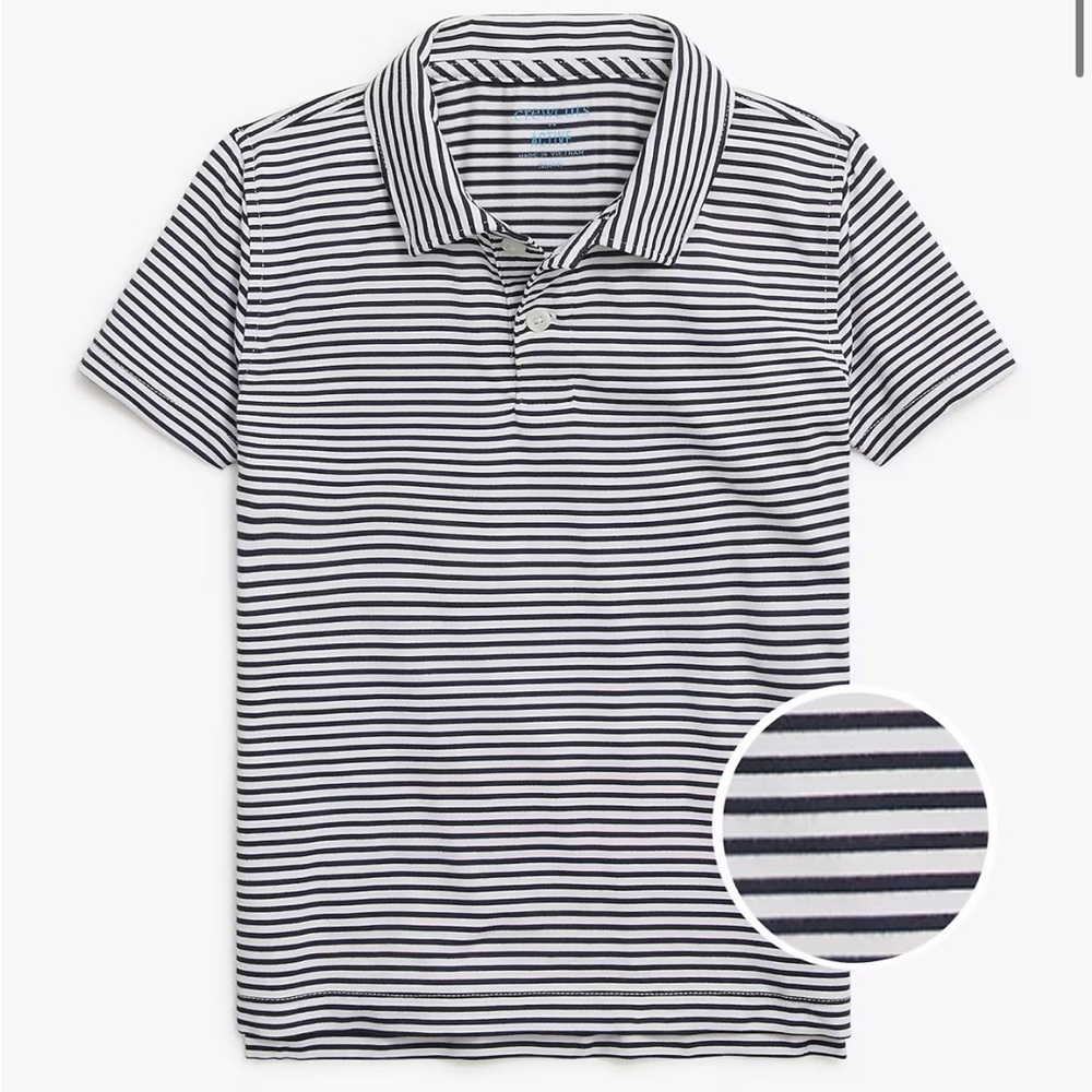 Crewcuts navy  and White Striped Polo Shirt